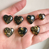 "Earth stone" green Amber Heart Shape Cabochons